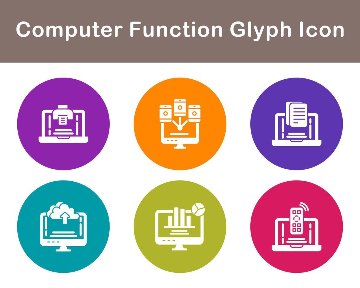 Computer Function Vector Icon Set