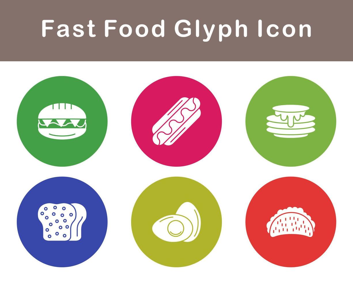 Fast Food Vector Icon Set