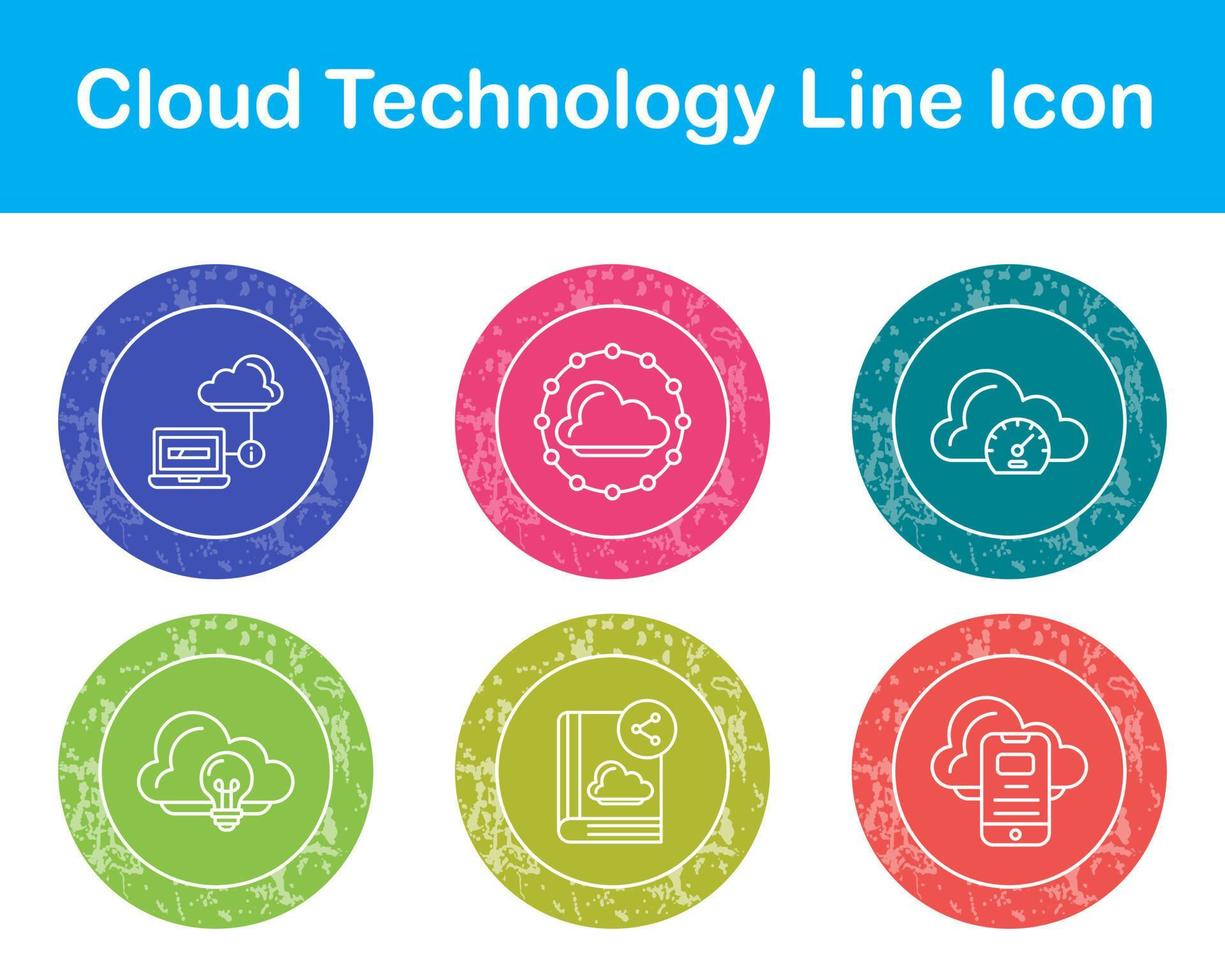 Cloud Technology Vector Icon Set