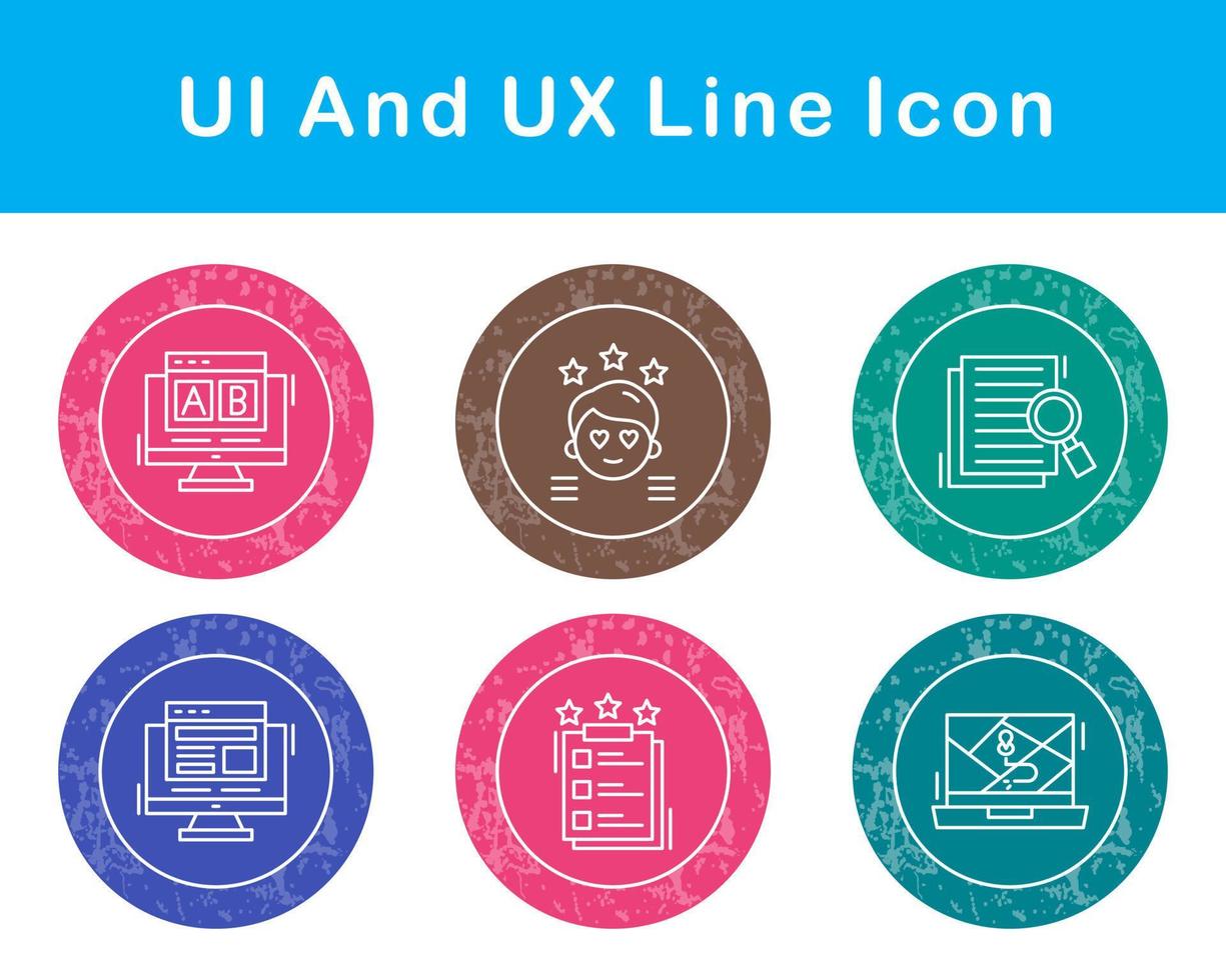 ui y ux vector icono conjunto