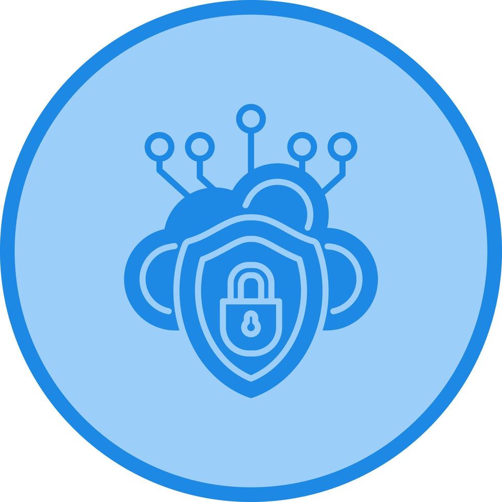 Cloud Security Vector Icon