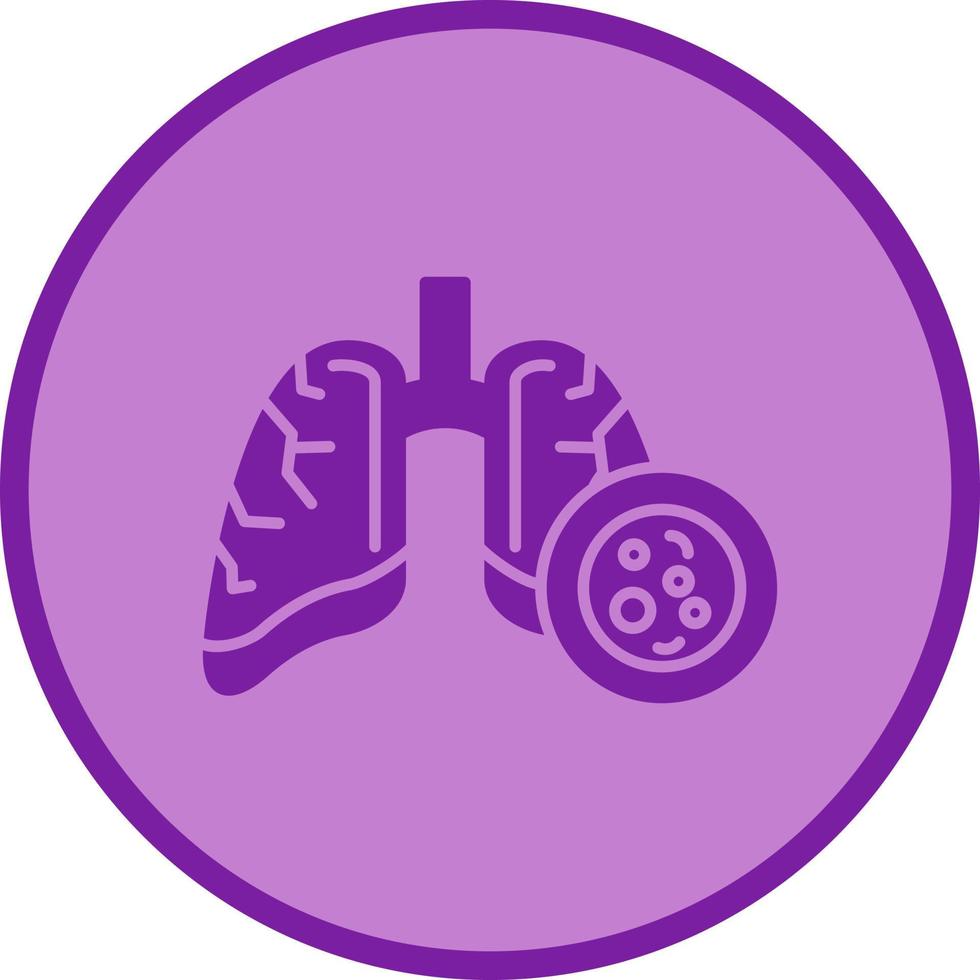 icono de vector de cáncer de pulmón