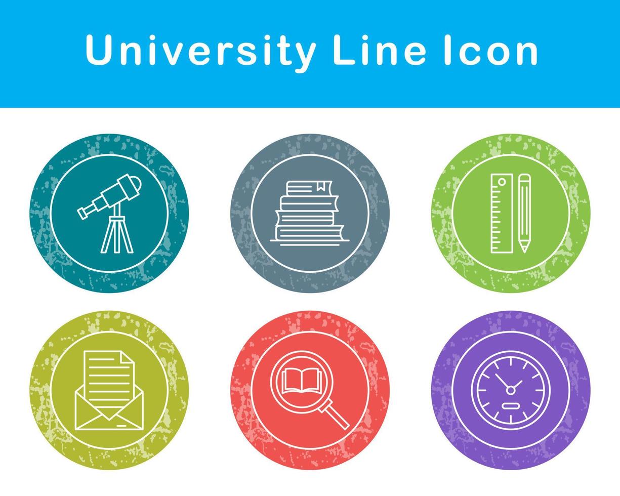 Universidad vector icono conjunto