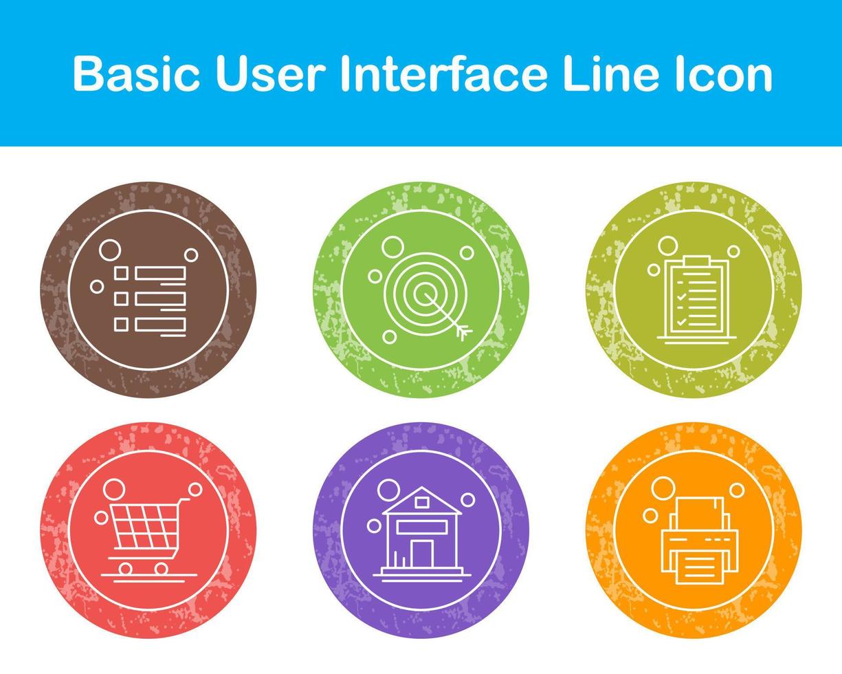 básico usuario interfaz vector icono conjunto