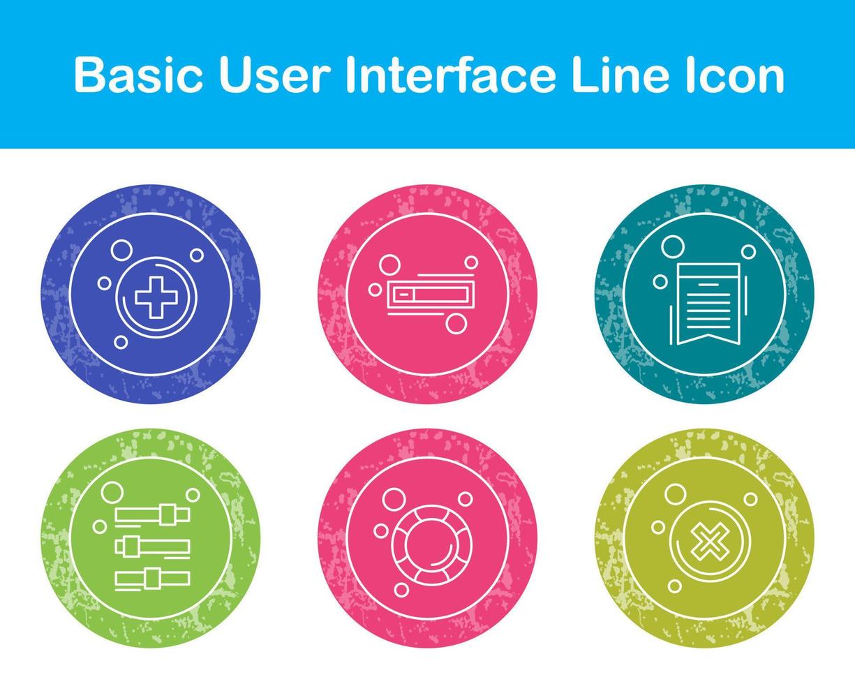 Basic User Interface Vector Icon Set