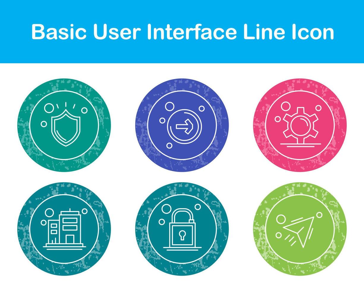 básico usuario interfaz vector icono conjunto