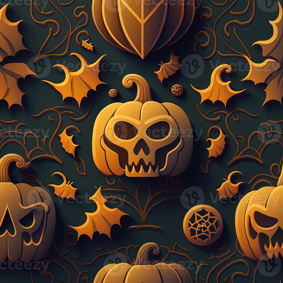 Halloween-themed digital paper and patterns Images of digital paper and patterns that feature pumpkin motifs photo