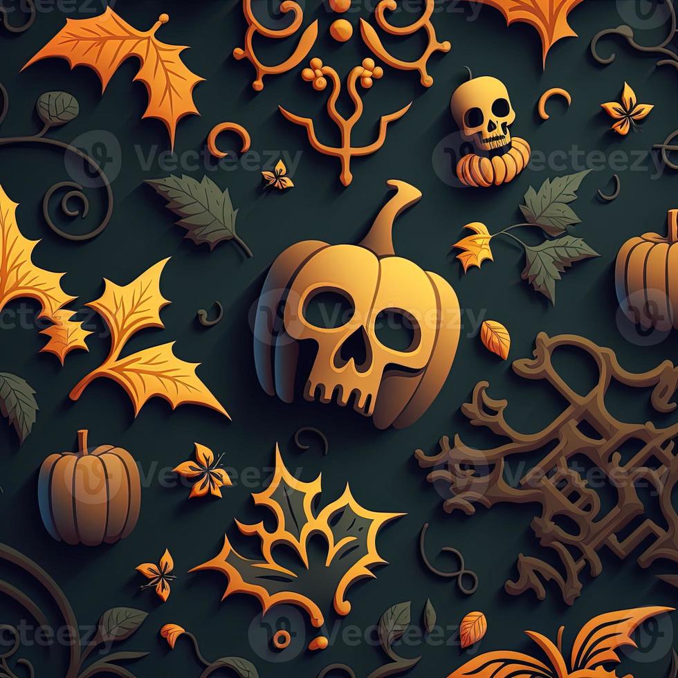 Halloween-themed digital paper and patterns Images of digital paper and patterns that feature pumpkin motifs photo