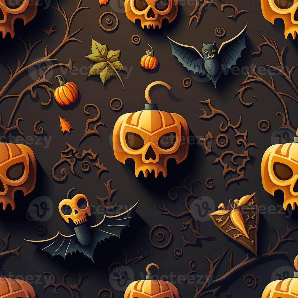 Halloween-themed digital paper and patterns Images of digital paper and patterns that feature pumpkin motifs photo