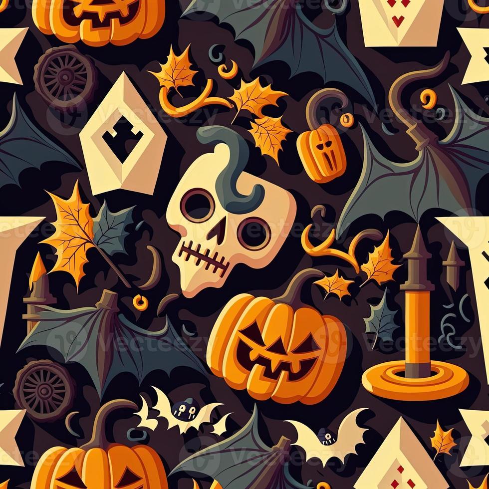 Halloween-themed digital paper and patterns Images of digital paper and patterns that feature pumpkin motifs photo
