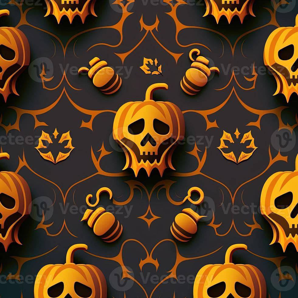Halloween-themed digital paper and patterns Images of digital paper and patterns that feature pumpkin motifs photo