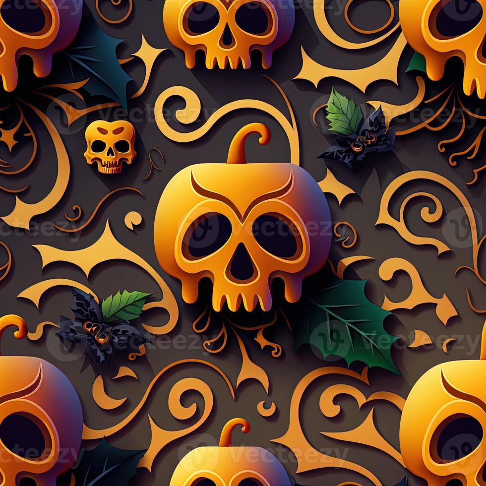 Halloween-themed digital paper and patterns Images of digital paper and patterns that feature pumpkin motifs photo
