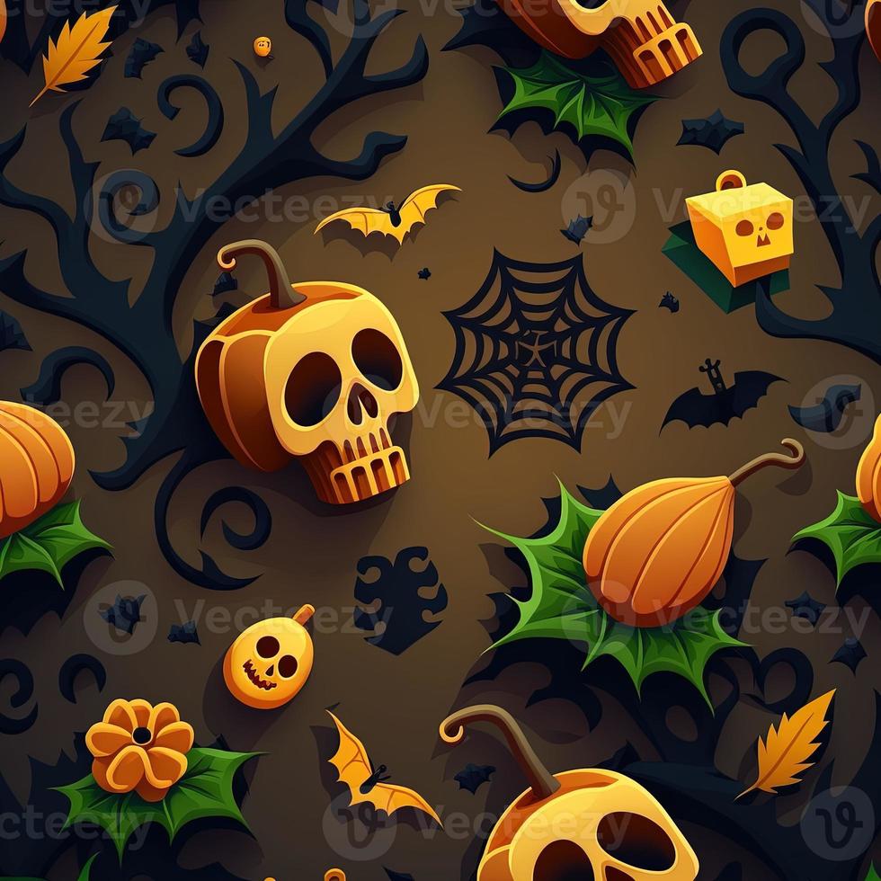 Halloween-themed digital paper and patterns Images of digital paper and patterns that feature pumpkin motifs photo