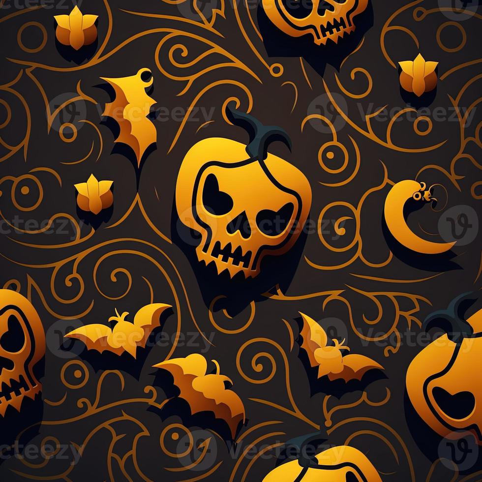 Halloween-themed digital paper and patterns Images of digital paper and patterns that feature pumpkin motifs photo