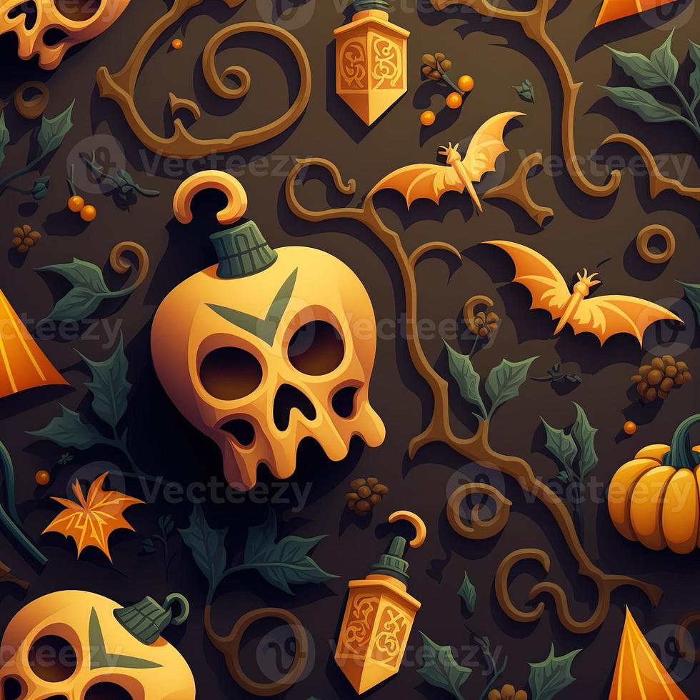 Halloween-themed digital paper and patterns Images of digital paper and patterns that feature pumpkin motifs photo