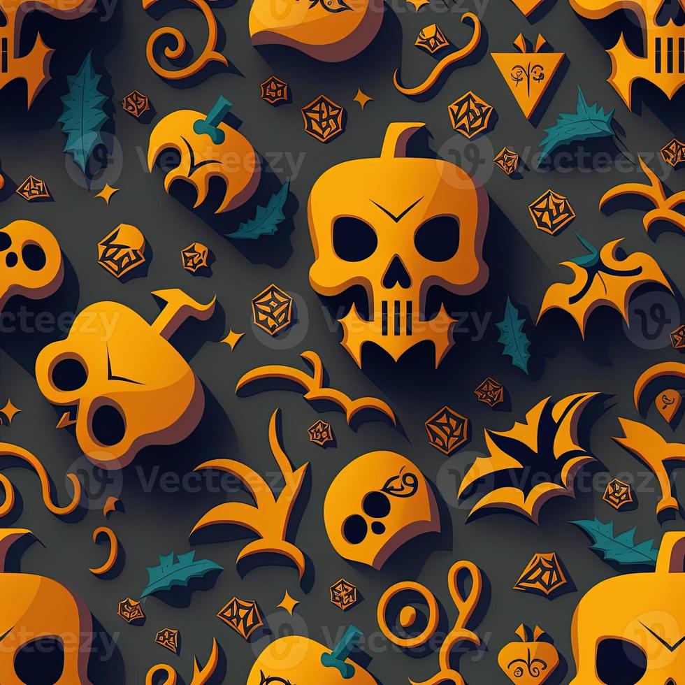 Halloween-themed digital paper and patterns Images of digital paper and patterns that feature pumpkin motifs photo