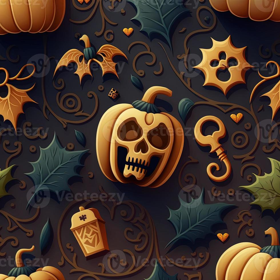 Halloween-themed digital paper and patterns Images of digital paper and patterns that feature pumpkin motifs photo