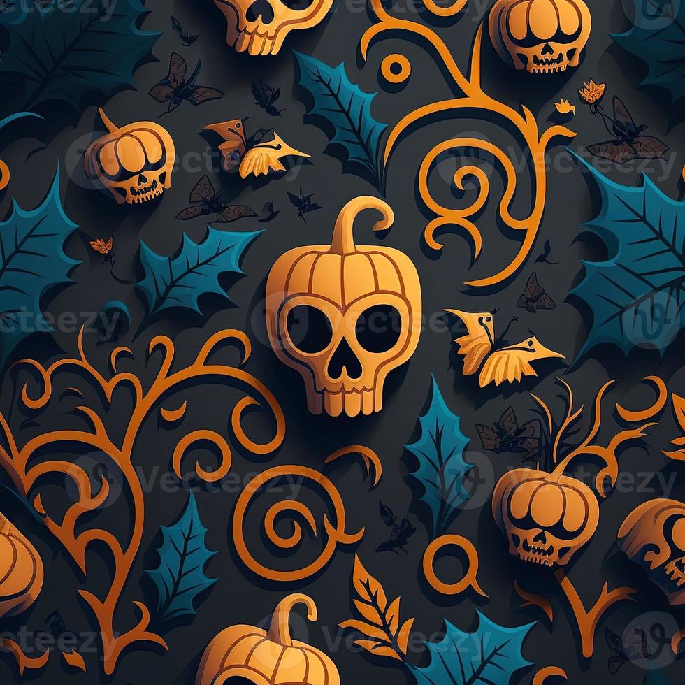 Halloween-themed digital paper and patterns Images of digital paper and patterns that feature pumpkin motifs photo