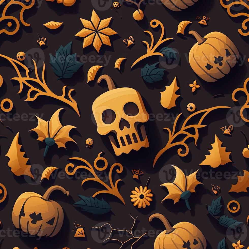 Halloween-themed digital paper and patterns Images of digital paper and patterns that feature pumpkin motifs photo