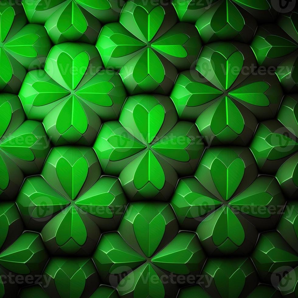 ST Patrick's day green background clover leaf bokeh lights defocused for ST Patrick's day celebration design background,Three Leaf Clover Pattern photo