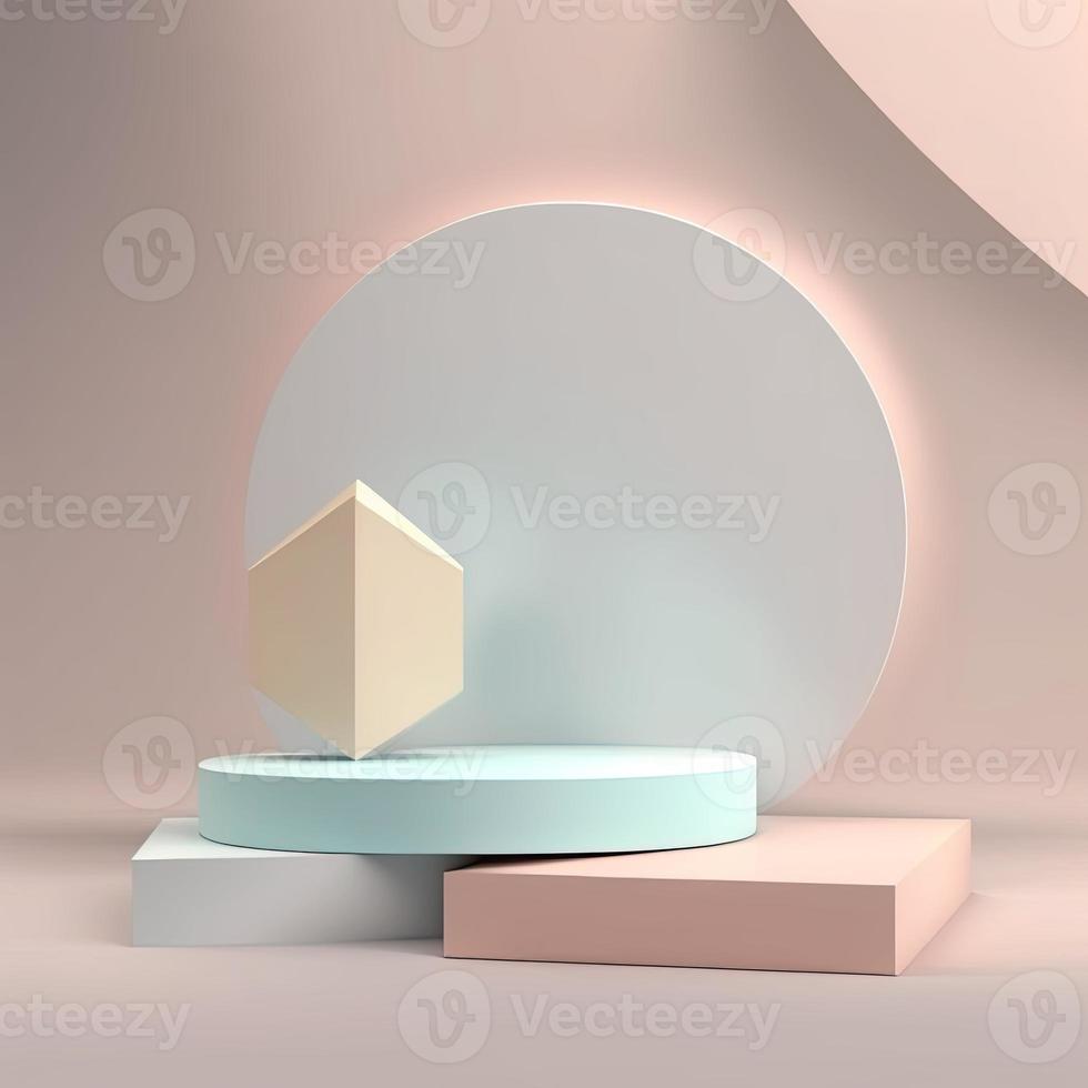 Geometric luxury podium product display photo