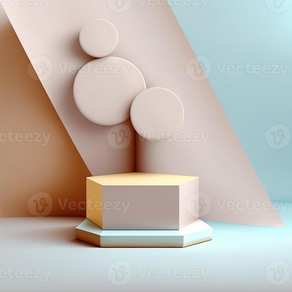 Geometric luxury podium product display photo