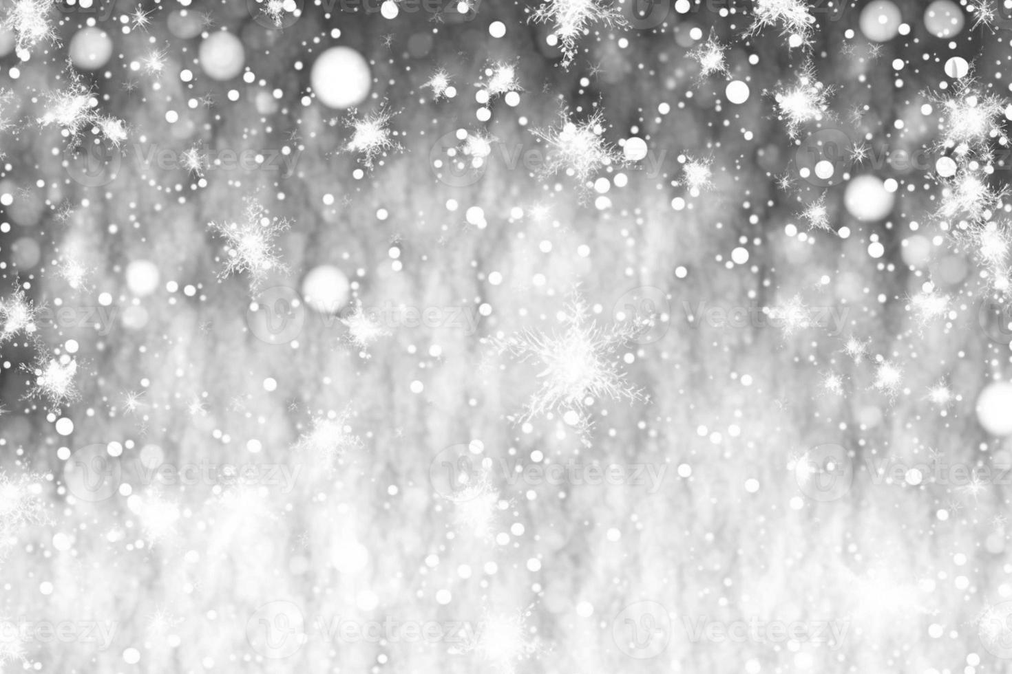 Silver abstract snow falling winter holiday background Generative AI photo