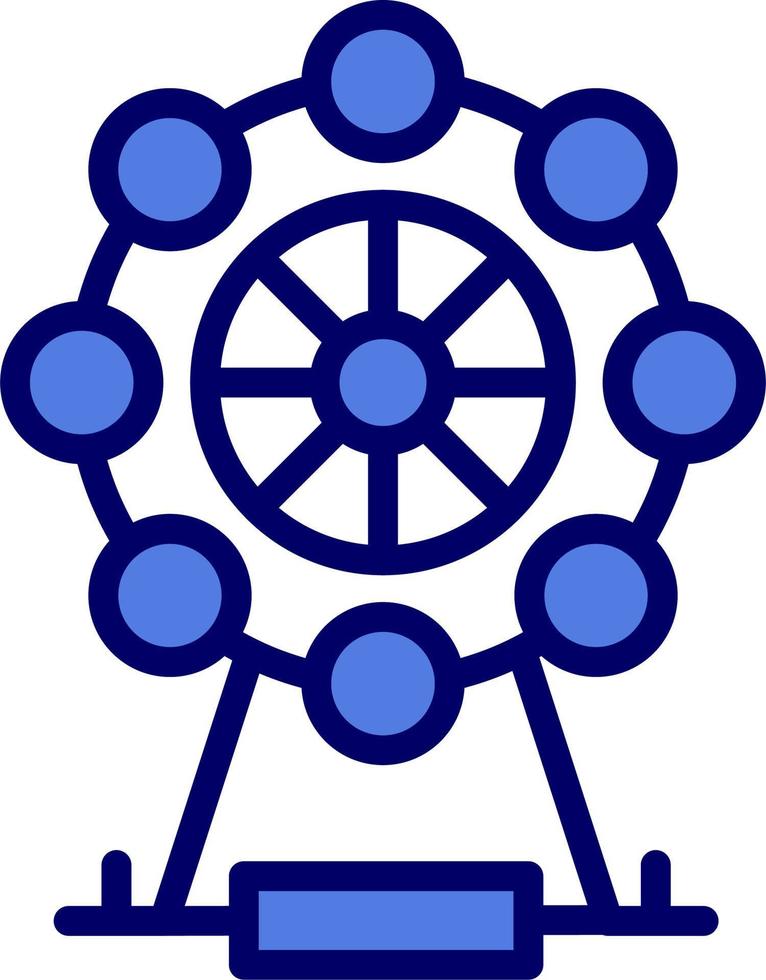 icono de vector de rueda de la fortuna