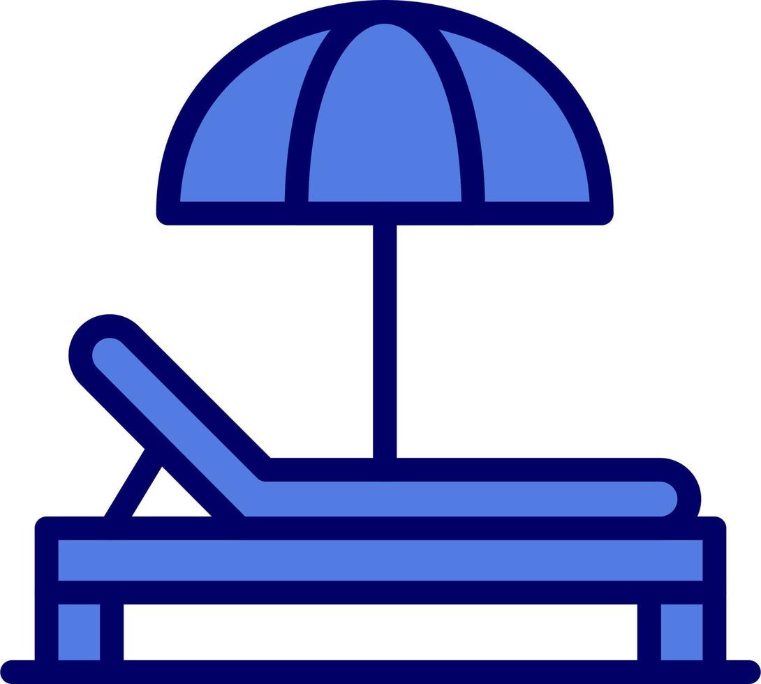 Sunbed Vector Icon