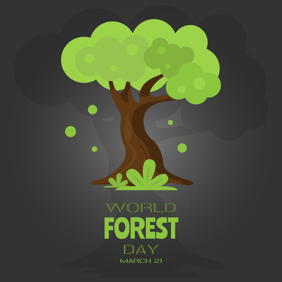 internacional día de bosque saludo vector