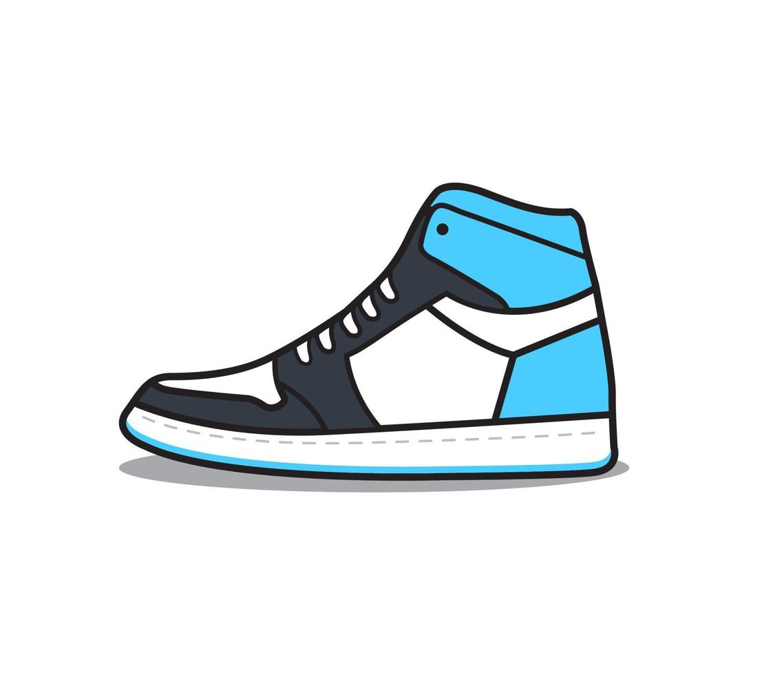 Flat Design Illustration of Side View Sneaker 3 vector