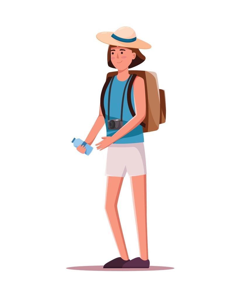 Characters tourists traveling people vector illustration