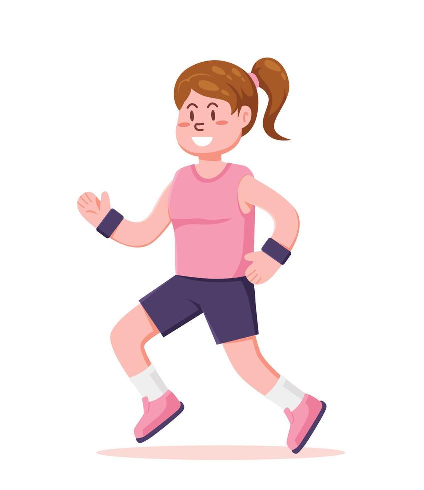 personas corriendo trotar ejercicio y atleta vector ilustración