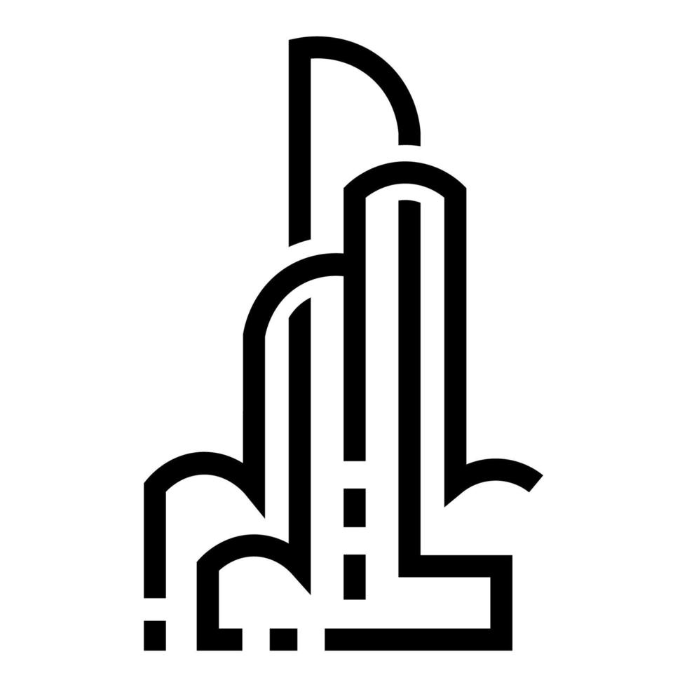 torre icono ilustración vector