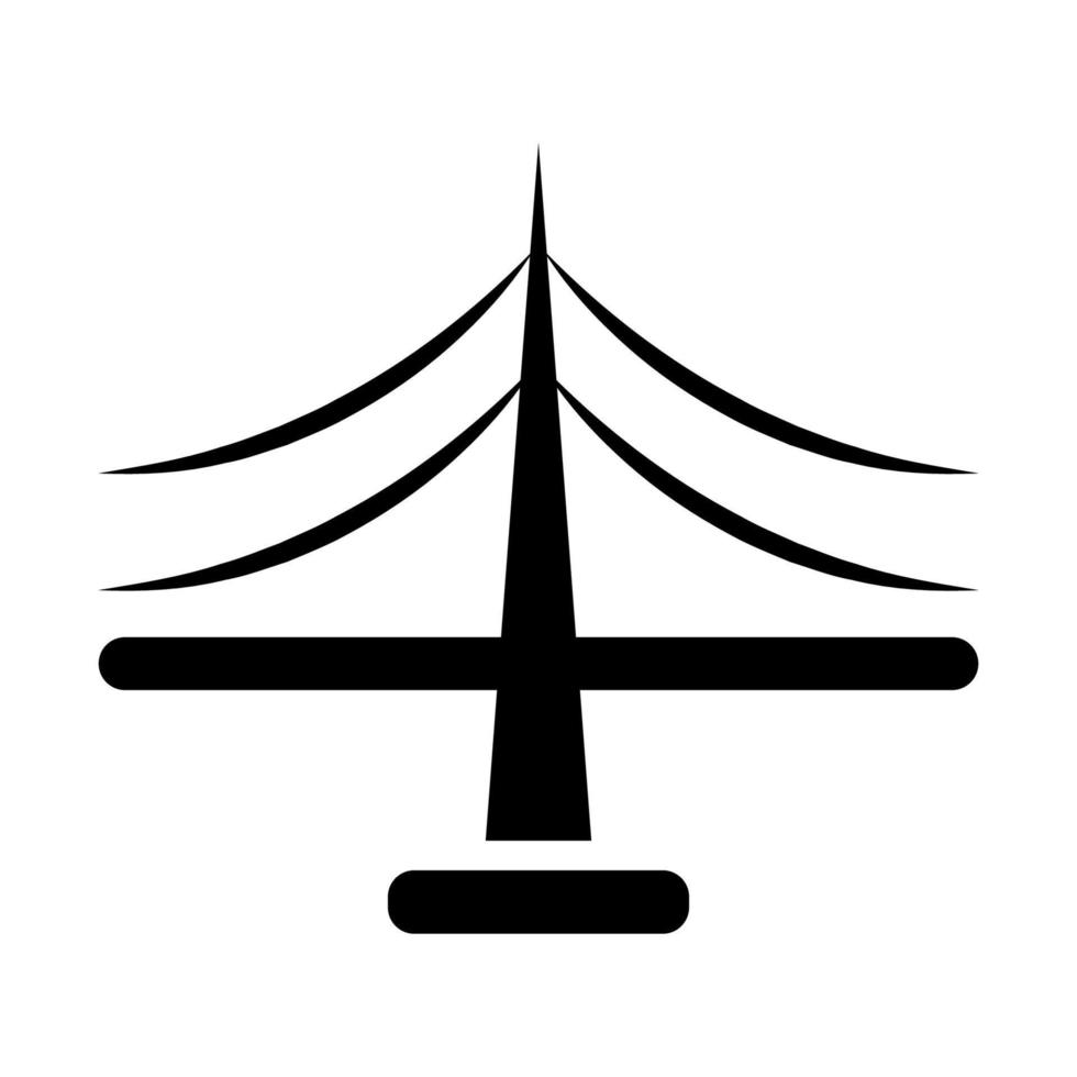 puente icono ilustración vector