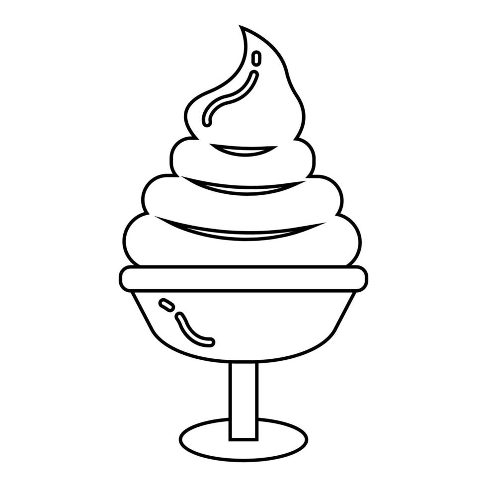 hielo crema icono ilustración vector