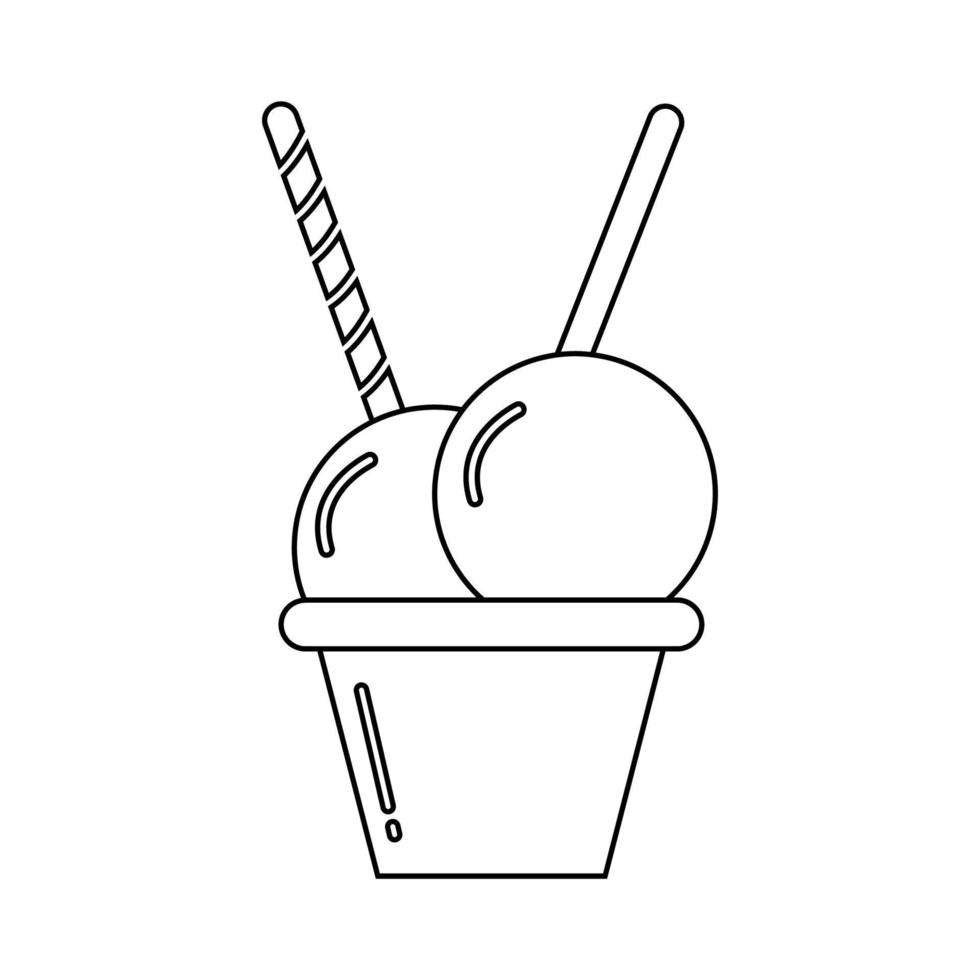 hielo crema icono ilustración vector