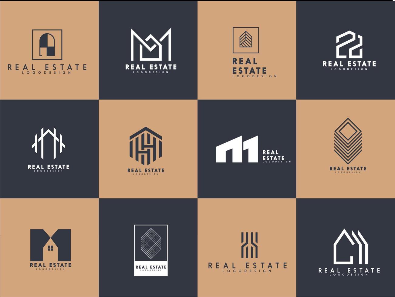 logotipo inmobiliario vector