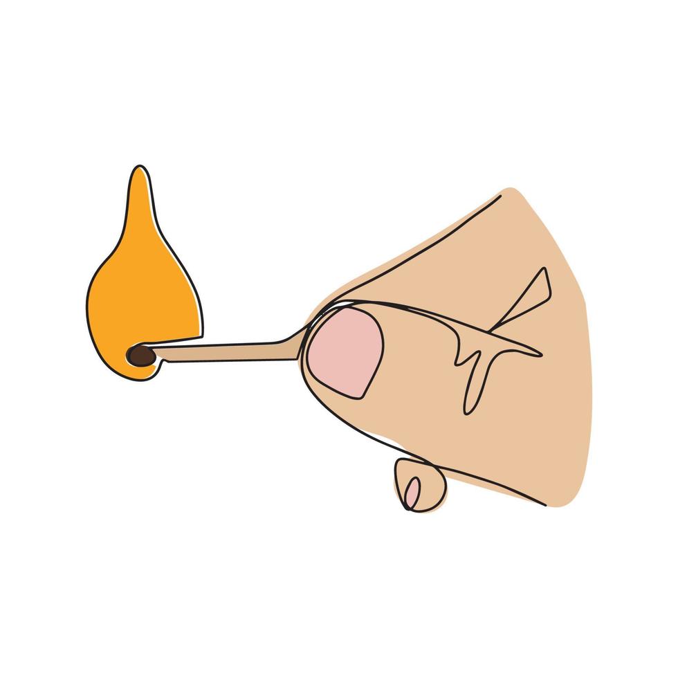 Fire on a match. Burning Fire. Warm. Ignition of a match. Match with one line.. International Match Day. vector