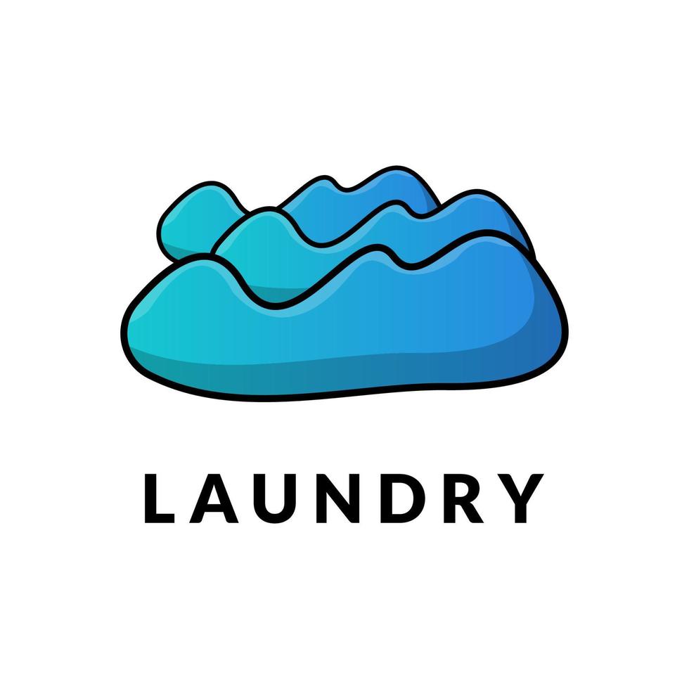 Laundry logo design vector illustration. Dry cleaning logo template and simple logo laundry for your business