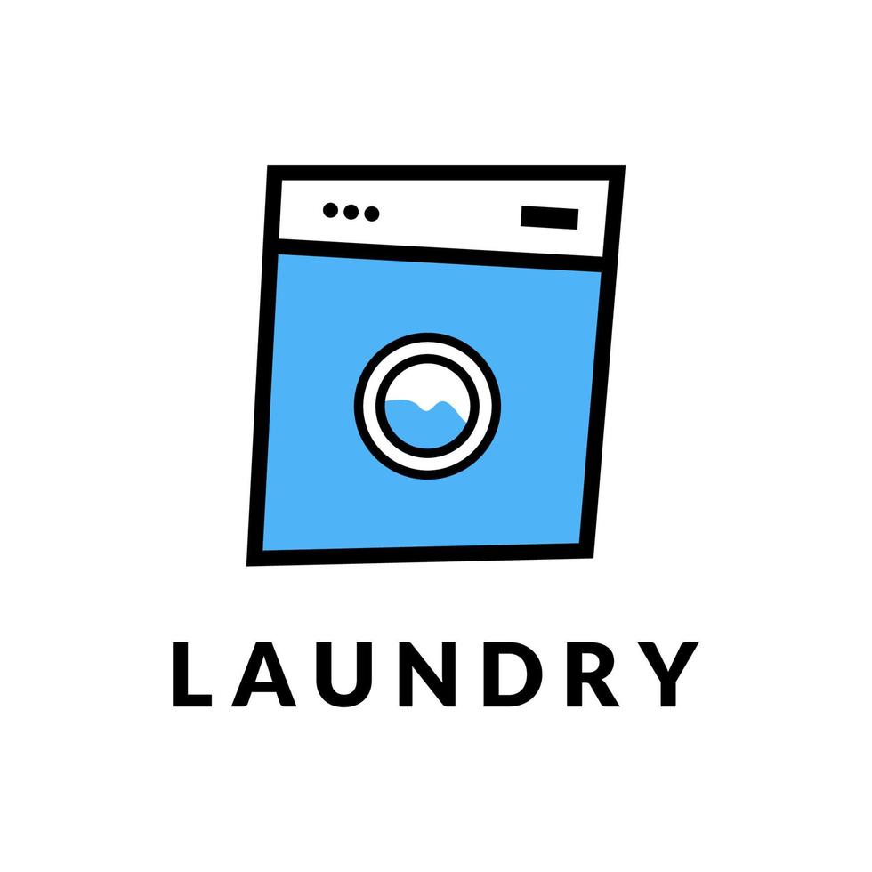 Laundry logo design vector illustration. Dry cleaning logo template and simple logo laundry for your business