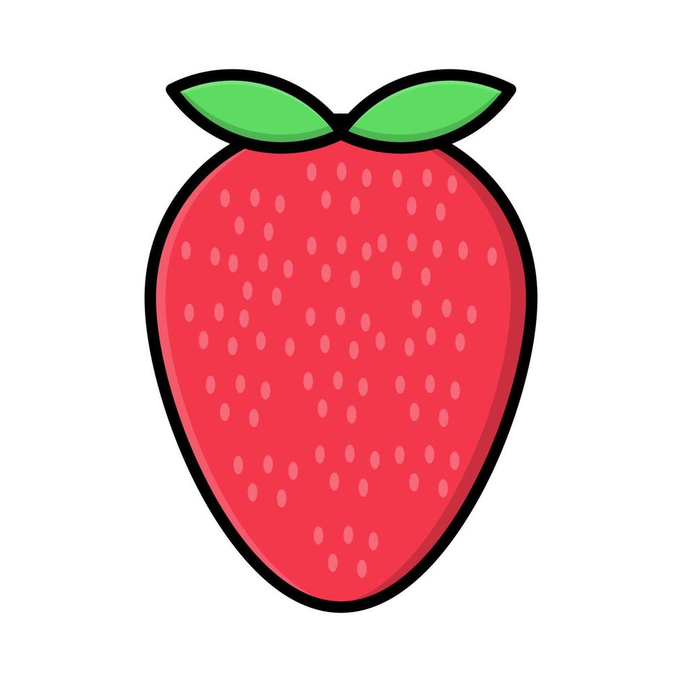 Strawberry fruit vector cartoon art free vector