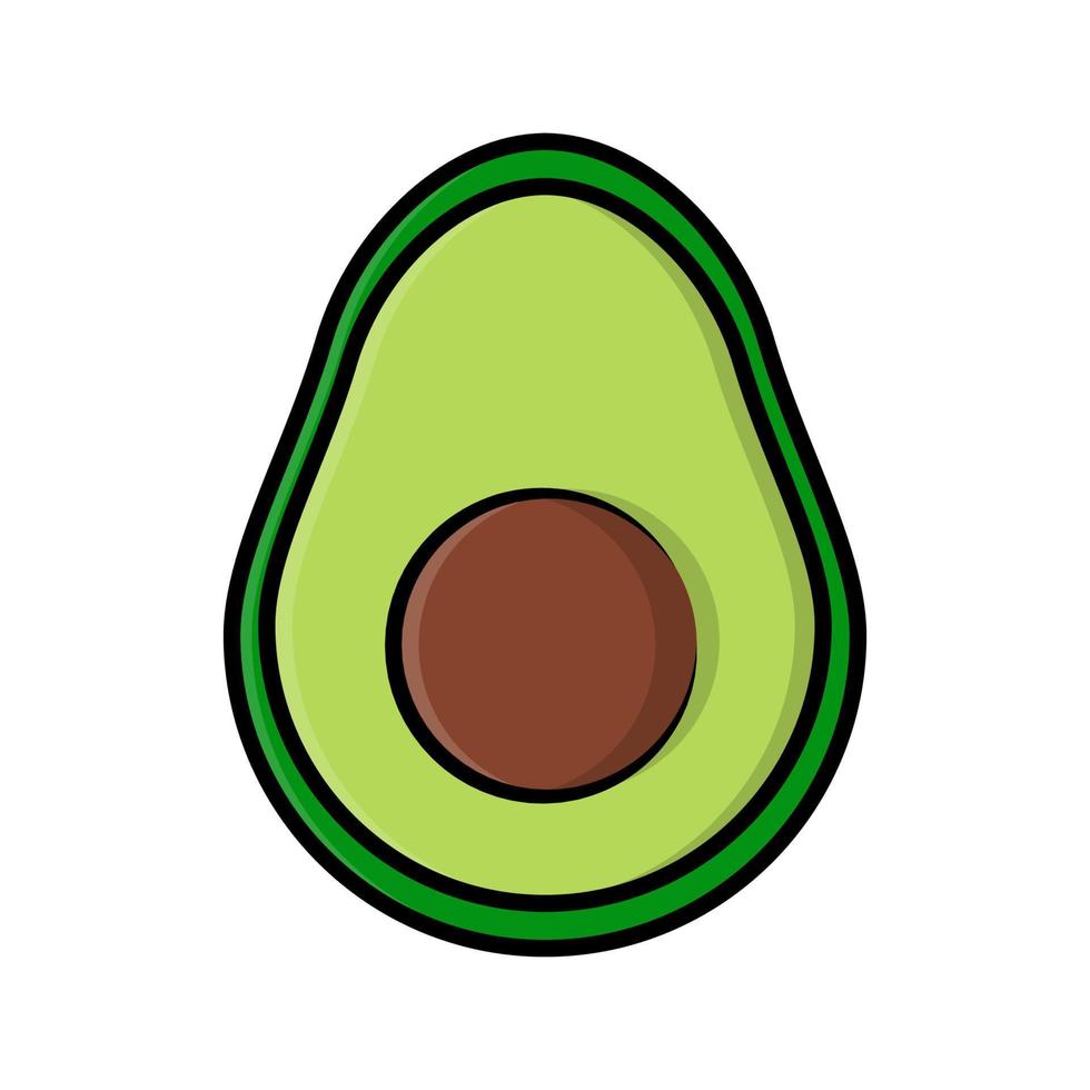 Avocado fruit vector cartoon art free vector