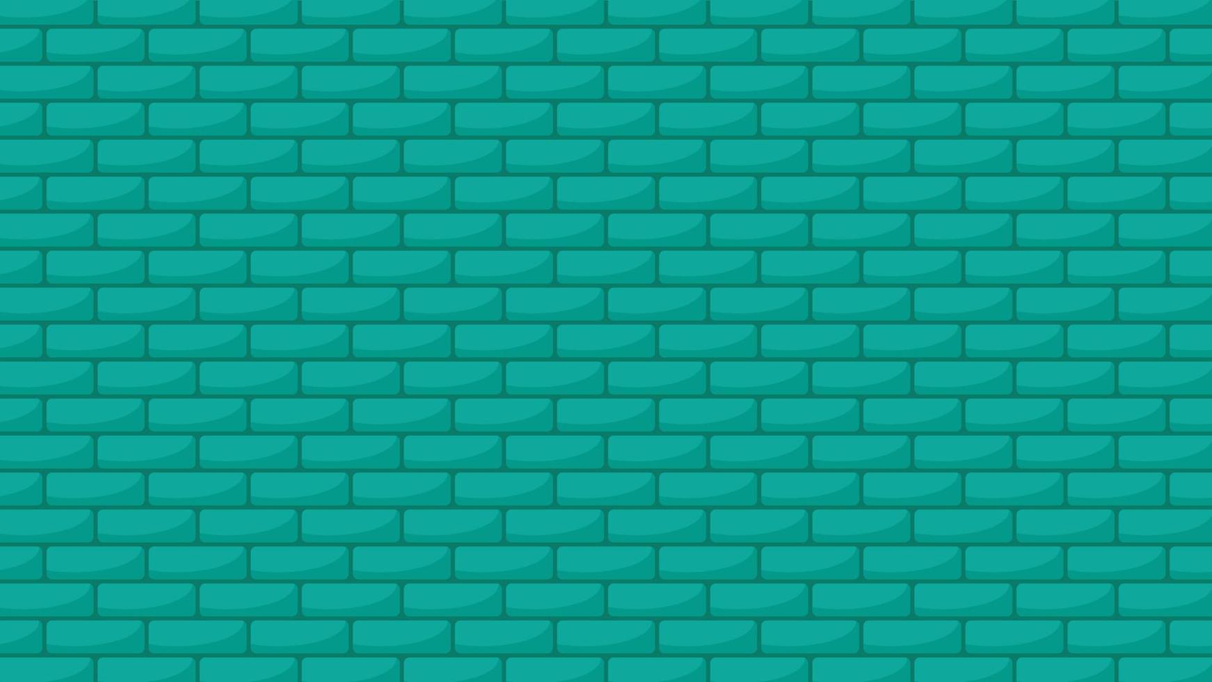 Brick pattern wallpaper. Brick wall background. Mint green brick wallpaper. vector