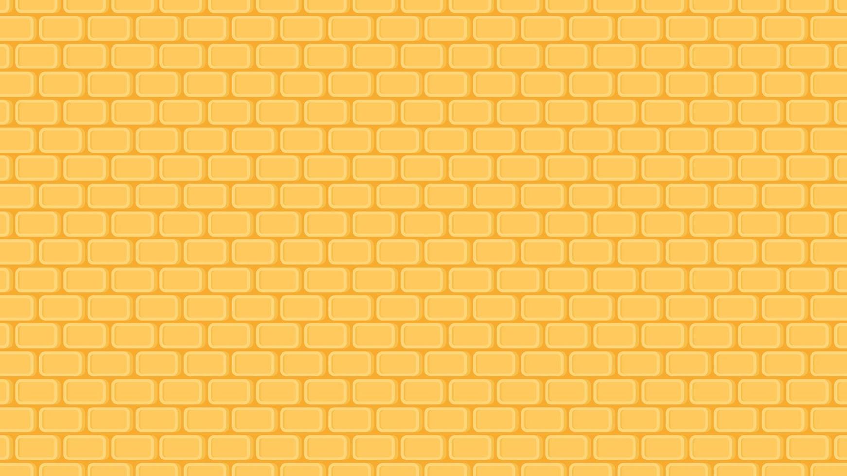 Brick pattern wallpaper. Brick wall background. Yellow brick wallpaper. vector