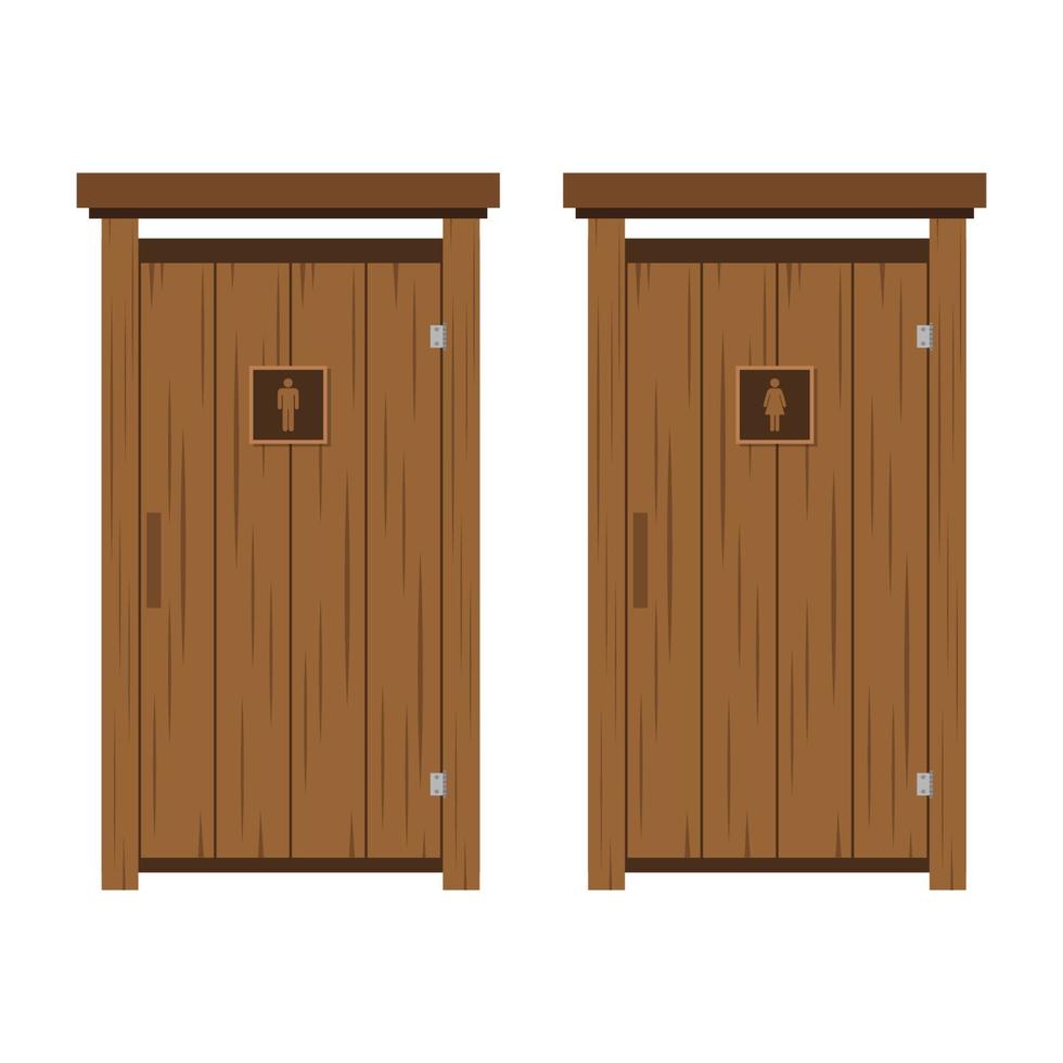 Wood toilet public vector. wallpaper. free space for text. copy space. vector