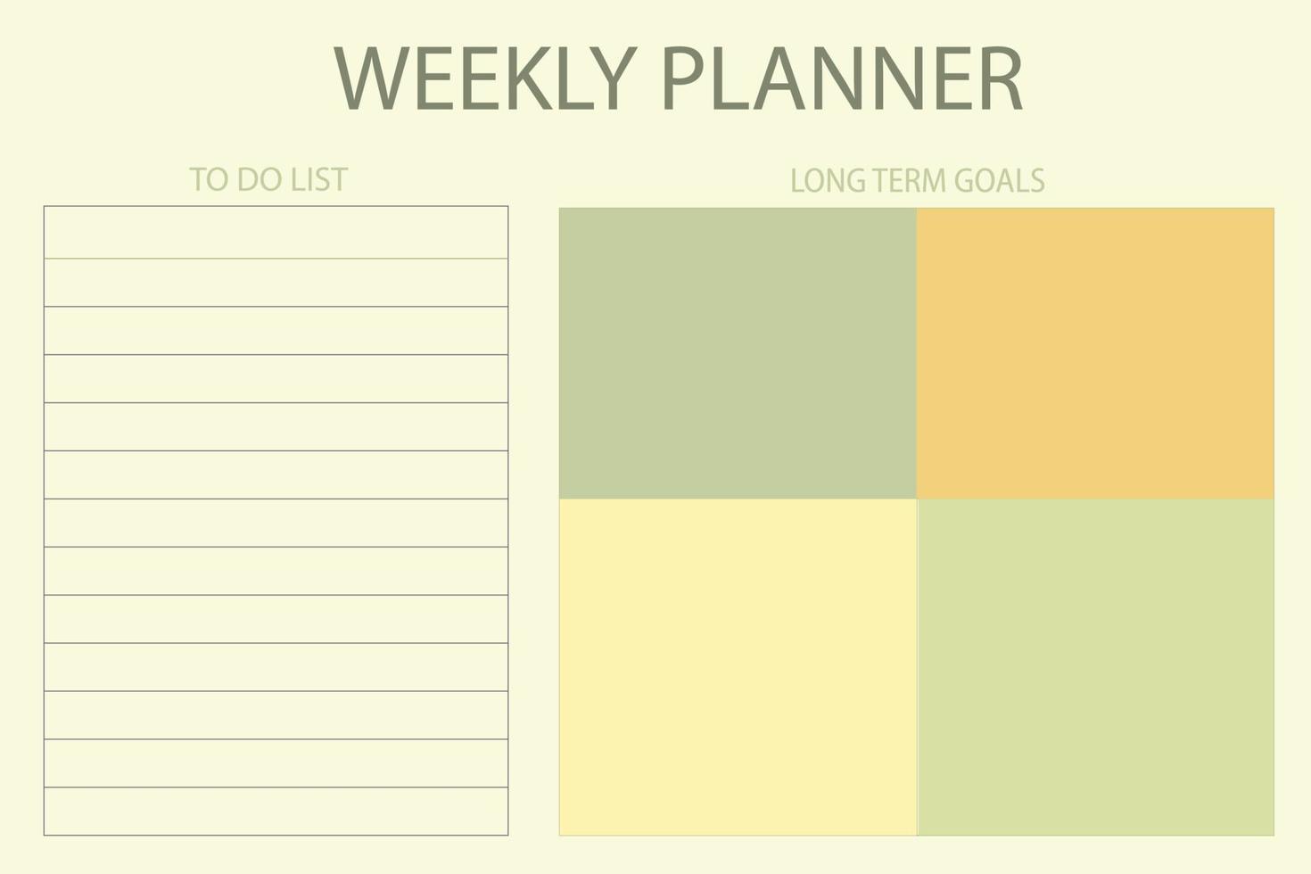 Habit tracker planner for adults vector