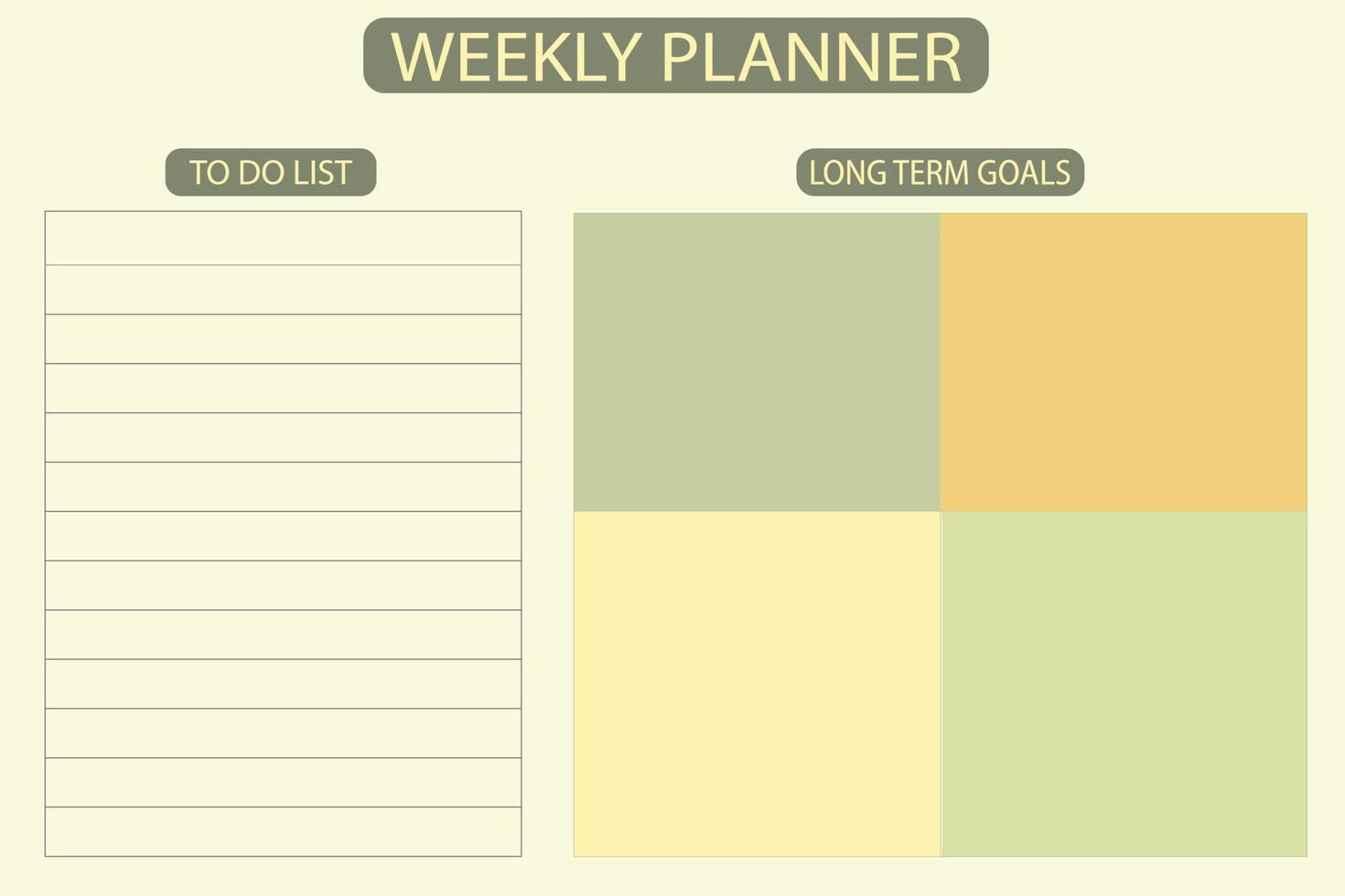Habit tracker planner for adults vector