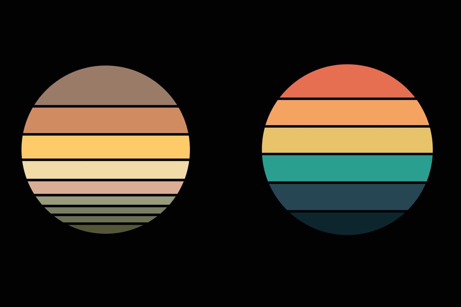 puesta de sol vector archivo en Clásico color