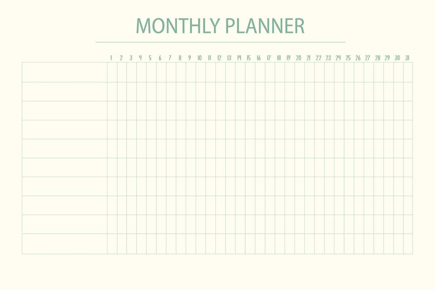 Habit tracker planner for adults vector